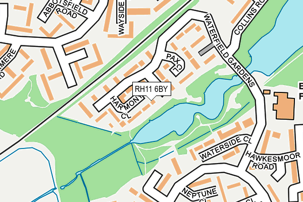 RH11 6BY map - OS OpenMap – Local (Ordnance Survey)