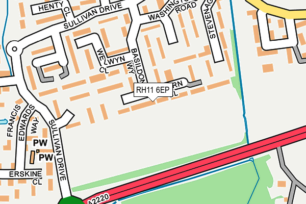 RH11 6EP map - OS OpenMap – Local (Ordnance Survey)