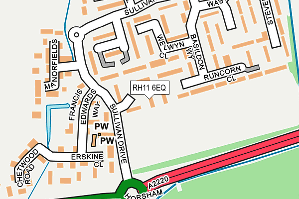 RH11 6EQ map - OS OpenMap – Local (Ordnance Survey)