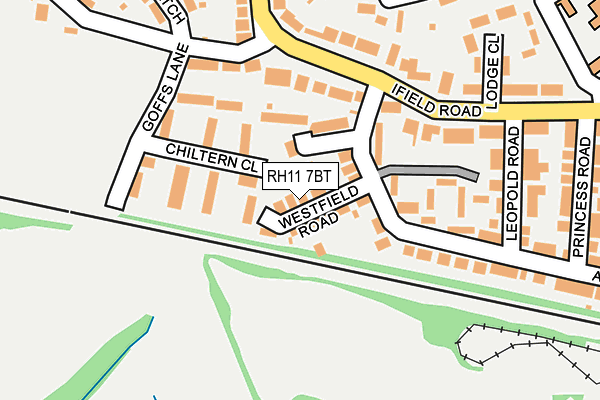 RH11 7BT map - OS OpenMap – Local (Ordnance Survey)