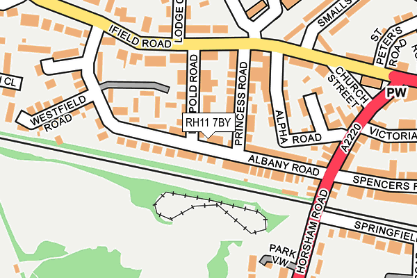 RH11 7BY map - OS OpenMap – Local (Ordnance Survey)