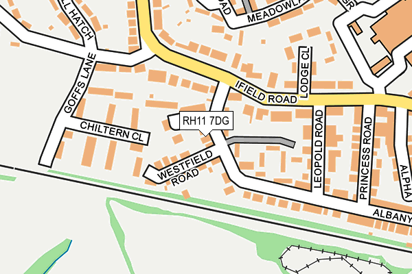 RH11 7DG map - OS OpenMap – Local (Ordnance Survey)