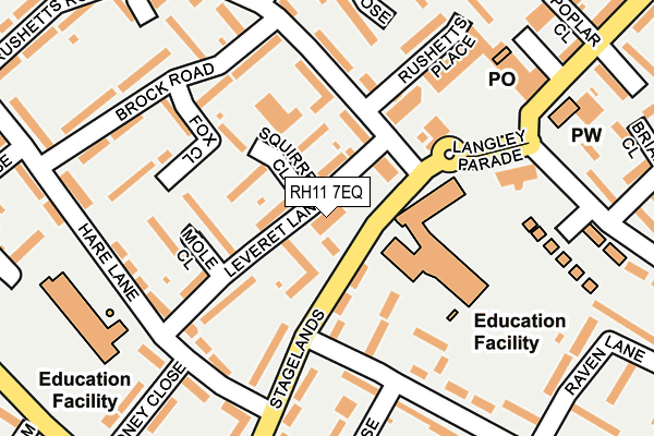 RH11 7EQ map - OS OpenMap – Local (Ordnance Survey)