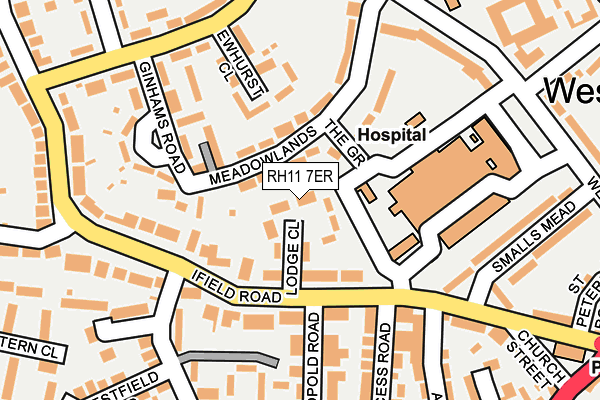 RH11 7ER map - OS OpenMap – Local (Ordnance Survey)