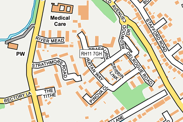RH11 7GH map - OS OpenMap – Local (Ordnance Survey)