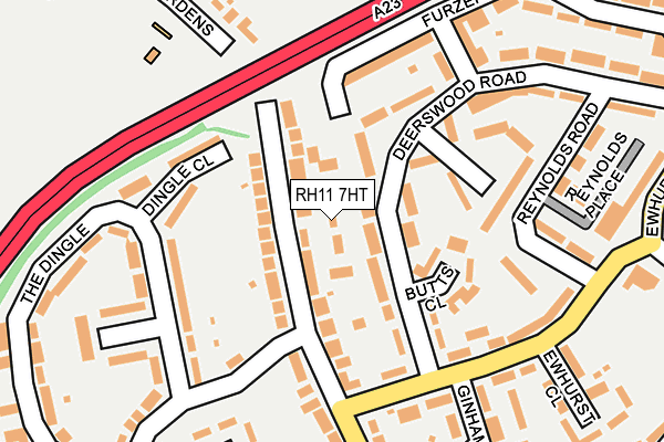 RH11 7HT map - OS OpenMap – Local (Ordnance Survey)