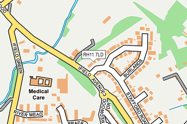 RH11 7LD map - OS OpenMap – Local (Ordnance Survey)