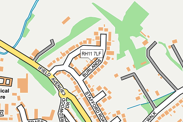 RH11 7LF map - OS OpenMap – Local (Ordnance Survey)