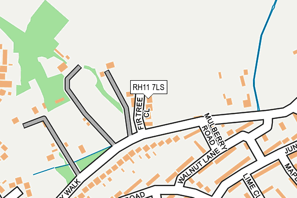 RH11 7LS map - OS OpenMap – Local (Ordnance Survey)
