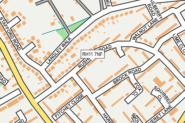 RH11 7NF map - OS OpenMap – Local (Ordnance Survey)