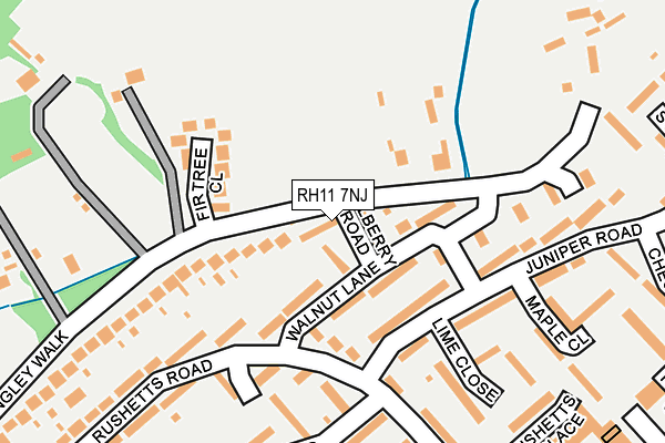 RH11 7NJ map - OS OpenMap – Local (Ordnance Survey)