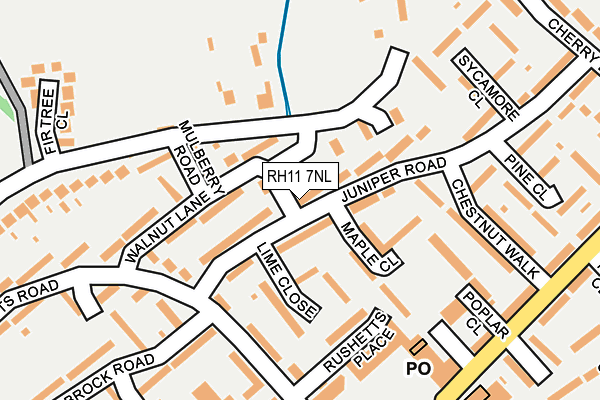 RH11 7NL map - OS OpenMap – Local (Ordnance Survey)