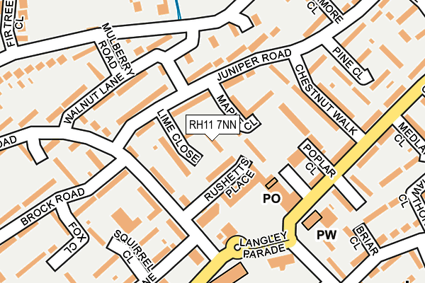 RH11 7NN map - OS OpenMap – Local (Ordnance Survey)