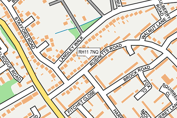 RH11 7NQ map - OS OpenMap – Local (Ordnance Survey)