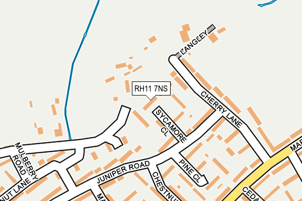 RH11 7NS map - OS OpenMap – Local (Ordnance Survey)