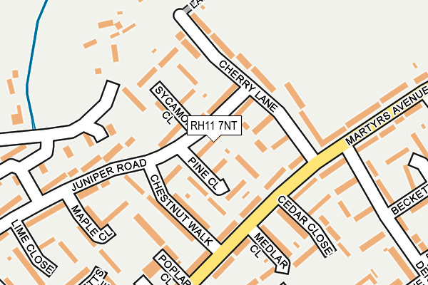 RH11 7NT map - OS OpenMap – Local (Ordnance Survey)