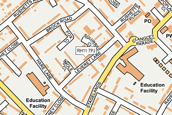 RH11 7PJ map - OS OpenMap – Local (Ordnance Survey)