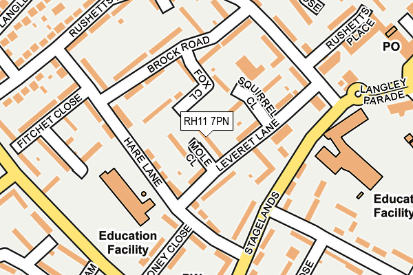 RH11 7PN map - OS OpenMap – Local (Ordnance Survey)