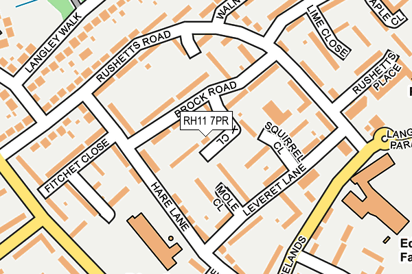 RH11 7PR map - OS OpenMap – Local (Ordnance Survey)