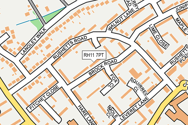 RH11 7PT map - OS OpenMap – Local (Ordnance Survey)