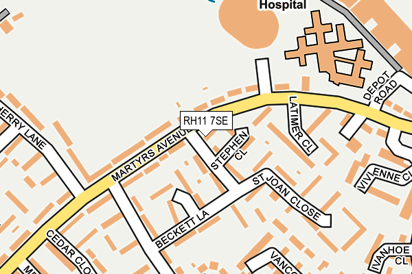 RH11 7SE map - OS OpenMap – Local (Ordnance Survey)
