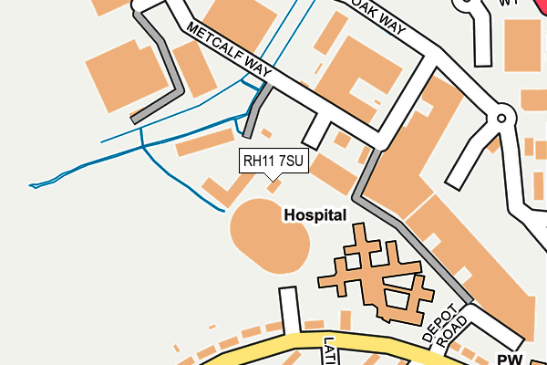 RH11 7SU map - OS OpenMap – Local (Ordnance Survey)