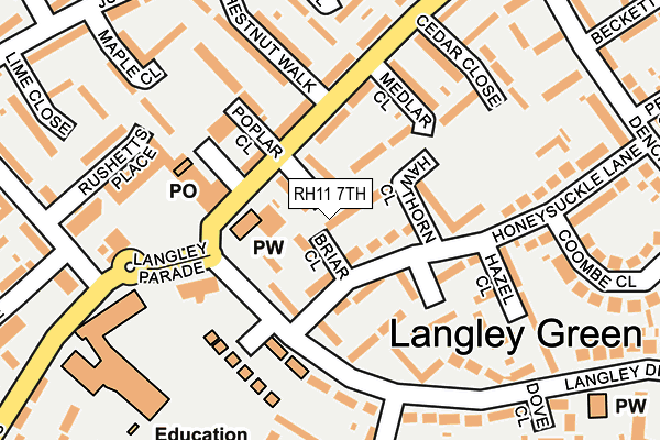 RH11 7TH map - OS OpenMap – Local (Ordnance Survey)