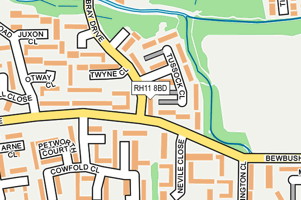 RH11 8BD map - OS OpenMap – Local (Ordnance Survey)