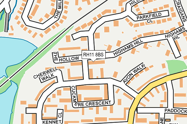 RH11 8BS map - OS OpenMap – Local (Ordnance Survey)