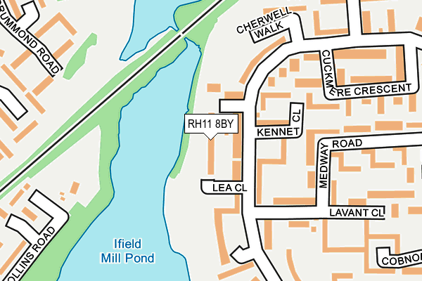 RH11 8BY map - OS OpenMap – Local (Ordnance Survey)