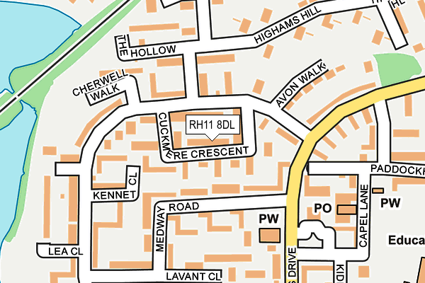 RH11 8DL map - OS OpenMap – Local (Ordnance Survey)