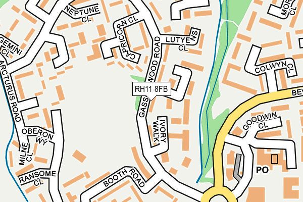 RH11 8FB map - OS OpenMap – Local (Ordnance Survey)