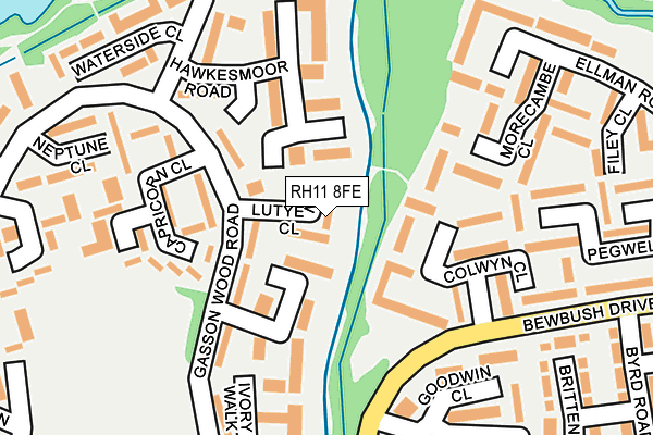 RH11 8FE map - OS OpenMap – Local (Ordnance Survey)