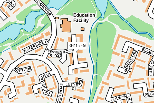 RH11 8FG map - OS OpenMap – Local (Ordnance Survey)