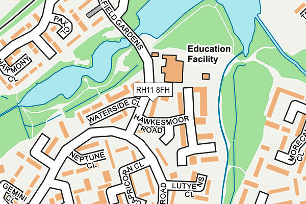 RH11 8FH map - OS OpenMap – Local (Ordnance Survey)