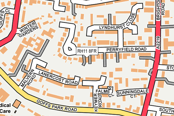 RH11 8FR map - OS OpenMap – Local (Ordnance Survey)