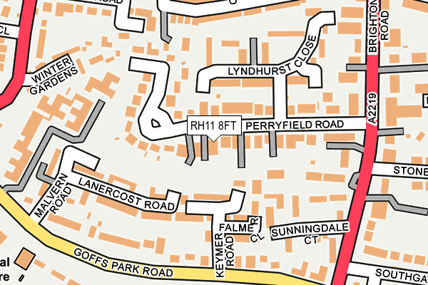 RH11 8FT map - OS OpenMap – Local (Ordnance Survey)