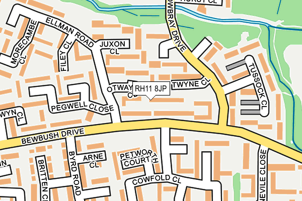 RH11 8JP map - OS OpenMap – Local (Ordnance Survey)