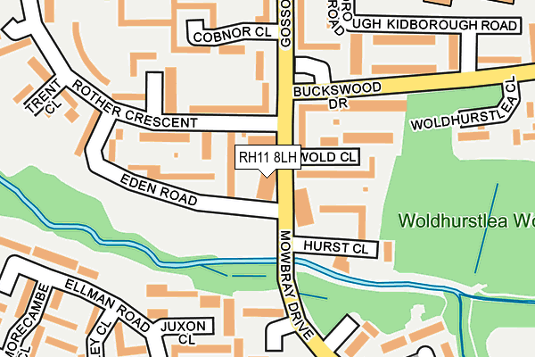 RH11 8LH map - OS OpenMap – Local (Ordnance Survey)