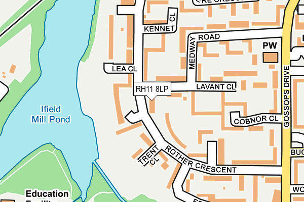 RH11 8LP map - OS OpenMap – Local (Ordnance Survey)