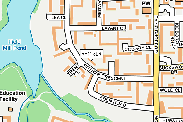 RH11 8LR map - OS OpenMap – Local (Ordnance Survey)