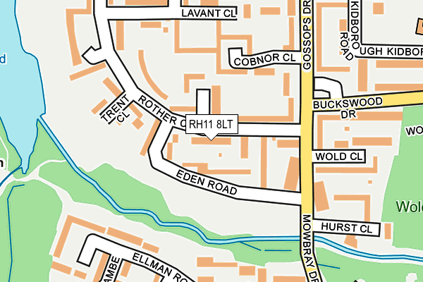 RH11 8LT map - OS OpenMap – Local (Ordnance Survey)