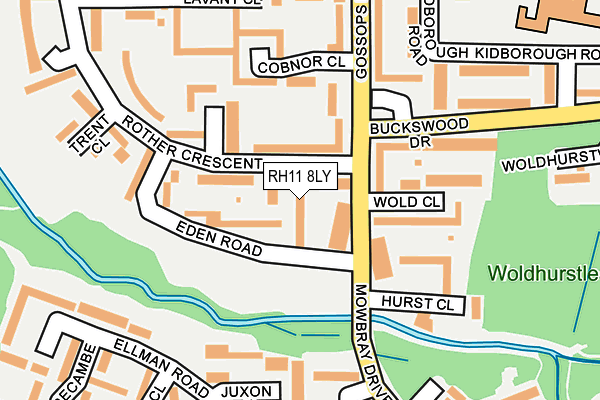 RH11 8LY map - OS OpenMap – Local (Ordnance Survey)