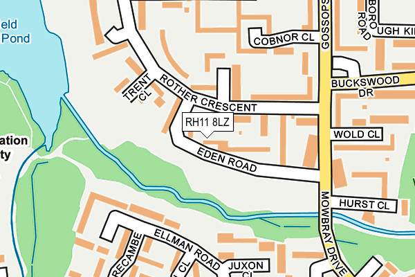 RH11 8LZ map - OS OpenMap – Local (Ordnance Survey)