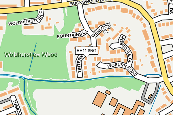 RH11 8NG map - OS OpenMap – Local (Ordnance Survey)