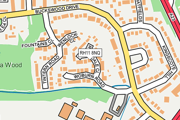 RH11 8NQ map - OS OpenMap – Local (Ordnance Survey)