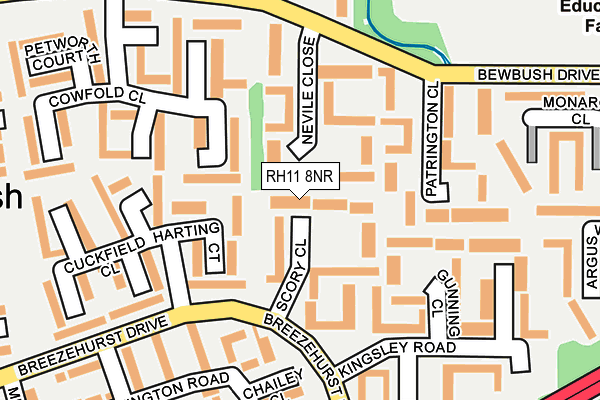 RH11 8NR map - OS OpenMap – Local (Ordnance Survey)