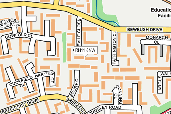 RH11 8NW map - OS OpenMap – Local (Ordnance Survey)