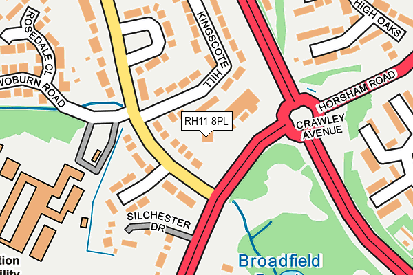 RH11 8PL map - OS OpenMap – Local (Ordnance Survey)