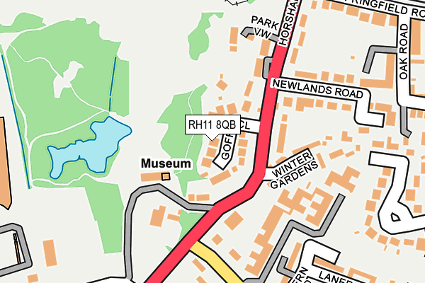 RH11 8QB map - OS OpenMap – Local (Ordnance Survey)